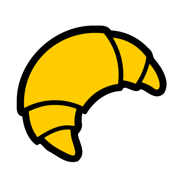 SVG Vector clip art of croissant icon