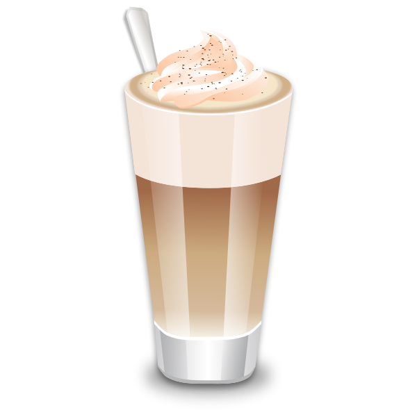 SVG Vector clip art of cup of caffee Latte