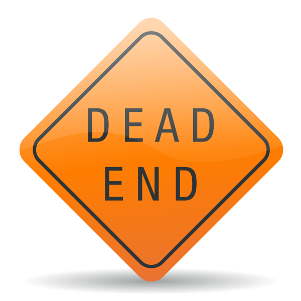 SVG Vector clip art of dead end warning traffic sign