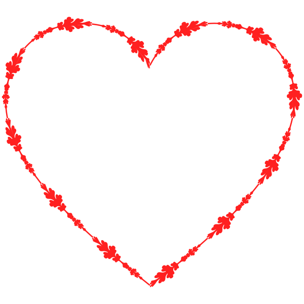 SVG Vector clip art of decorative heart shape