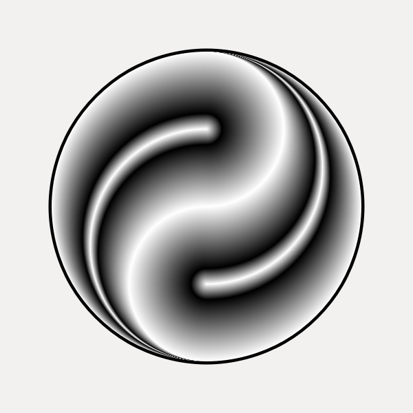 SVG Vector clip art of decorative Ying Yang icon