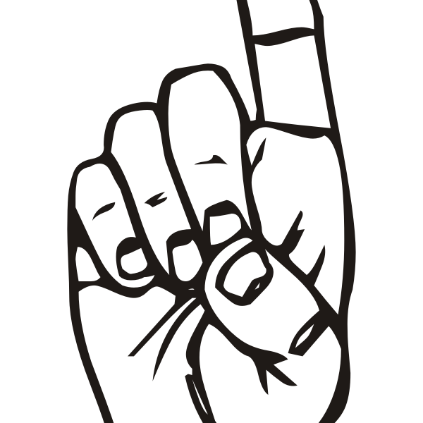 SVG Vector clip art of different messages in sign languages