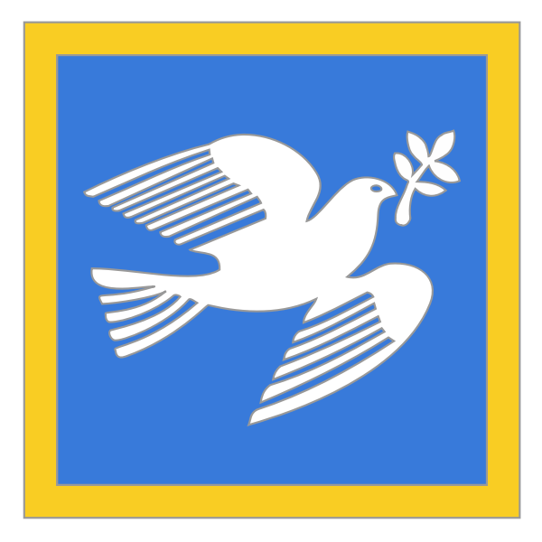 SVG Vector clip art of dove of peace with olive branch
