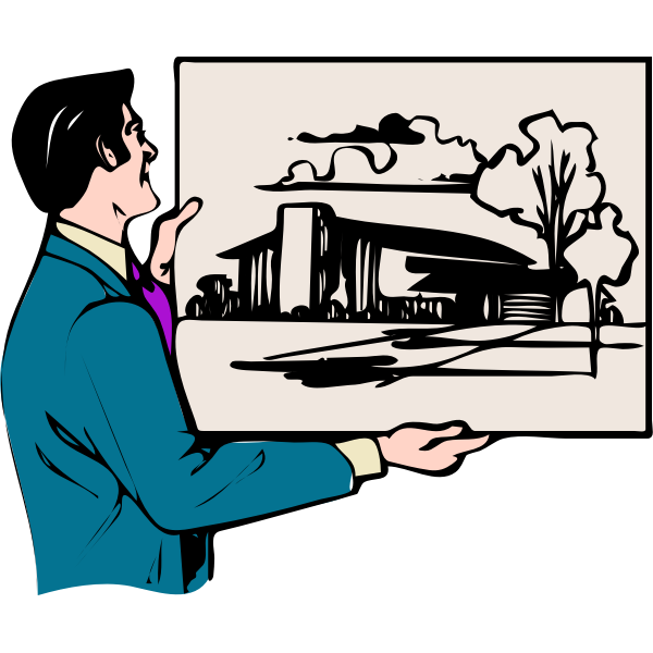SVG Vector clip art of dream house