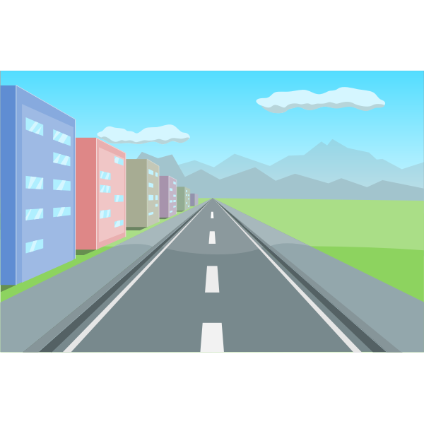 SVG Vector clip art of driving perspective
