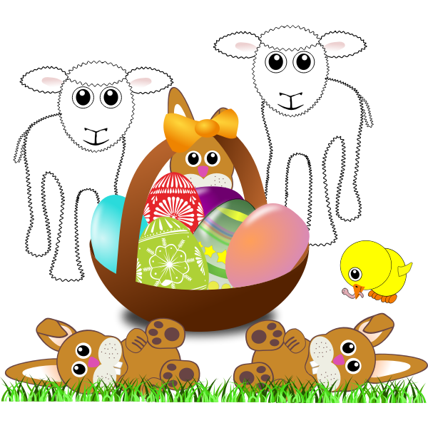 SVG Vector clip art of Easter symbols