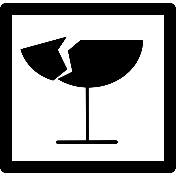 SVG Vector clip art of easy to break pictogram