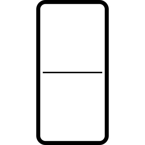 SVG Vector clip art of empty domino tile