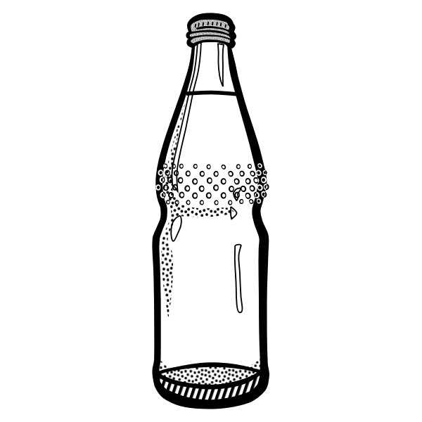 SVG Vector clip art of empty mineral water bottle