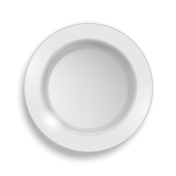 SVG Vector clip art of empty white plate