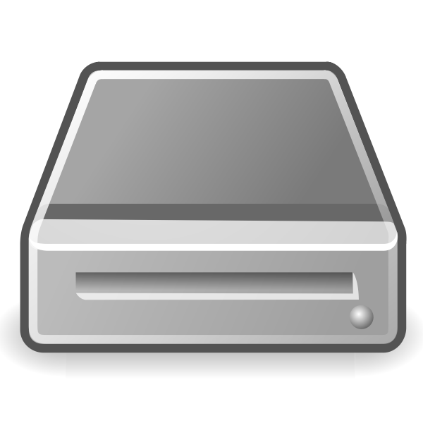 SVG Vector clip art of external PC drive
