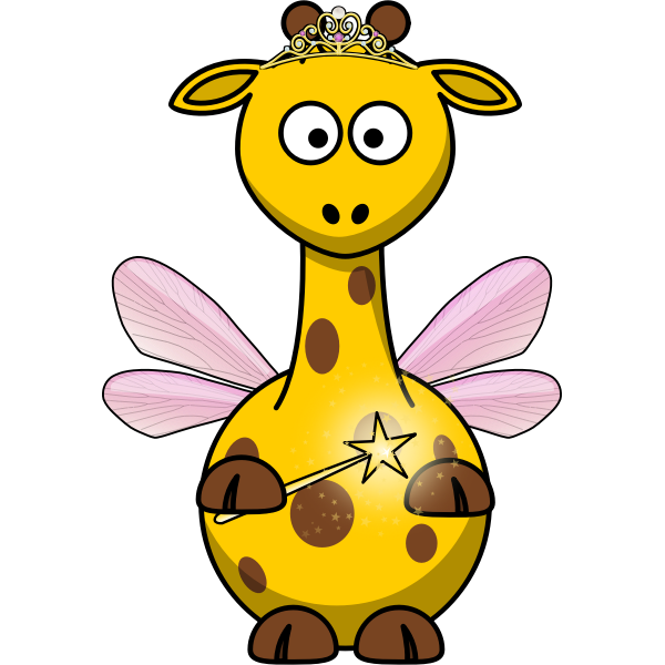 SVG Vector clip art of fairy giraffe