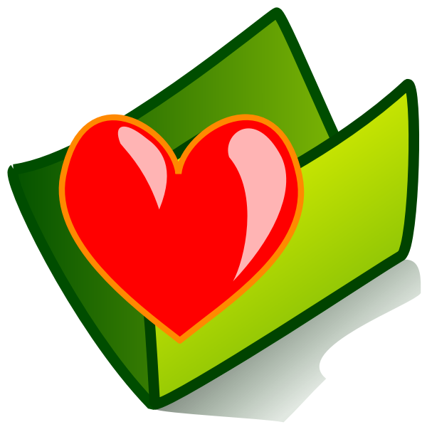SVG Vector clip art of favourites folder icon