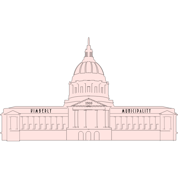 SVG Vector clip art of fictionaly city hall building