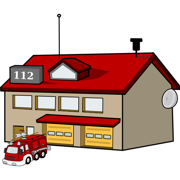 SVG Vector clip art of fire house
