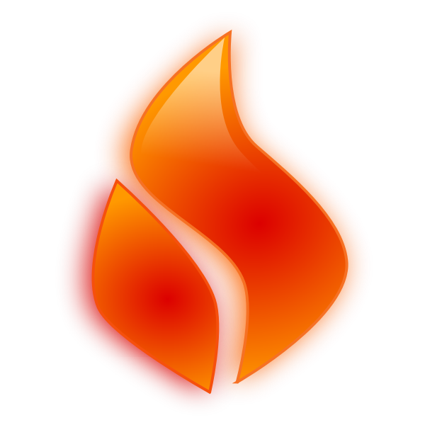 SVG Vector clip art of flame