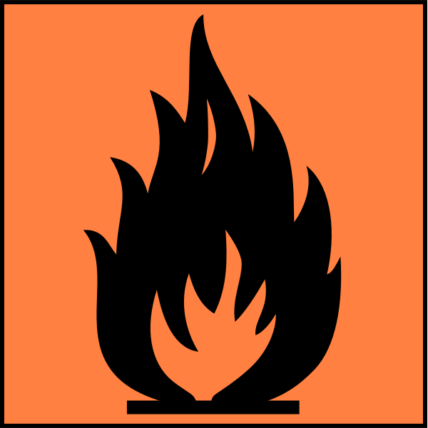 SVG Vector clip art of flammable warning symbol