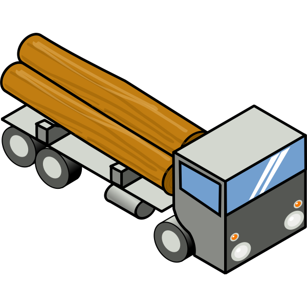 SVG Vector clip art of flat bed truck