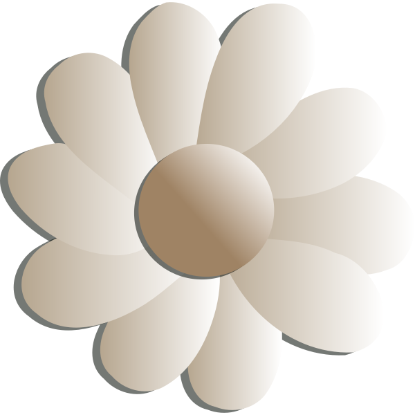 SVG Vector clip art of flower in pale shades of brown