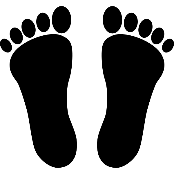 SVG Vector clip art of footprints