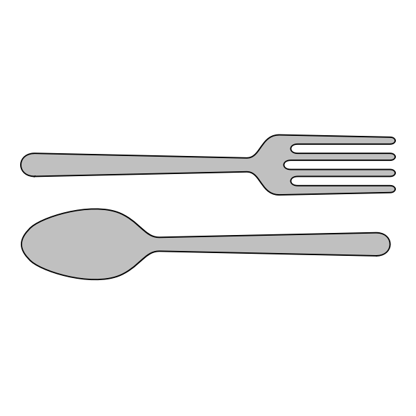 SVG Vector clip art of fork and spoon