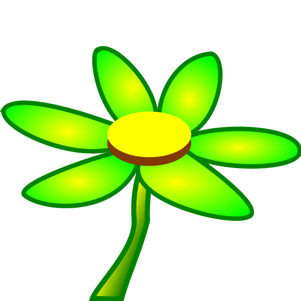 SVG Vector clip art of fresh green flower