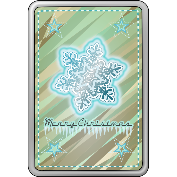 SVG Vector clip art of frozen crystal Christmas card