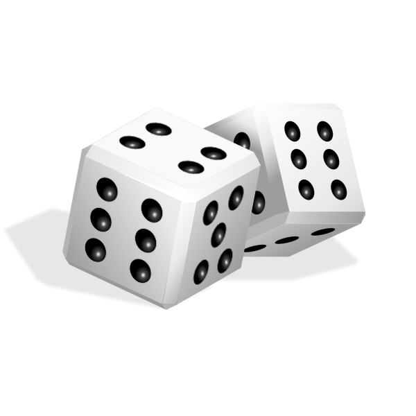 SVG Vector clip art of game playing dice