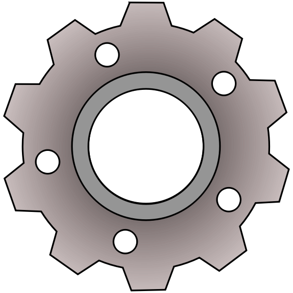 SVG Vector clip art of gear with small holes