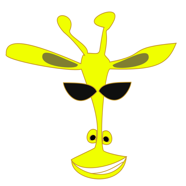 SVG Vector clip art of giraffe smile