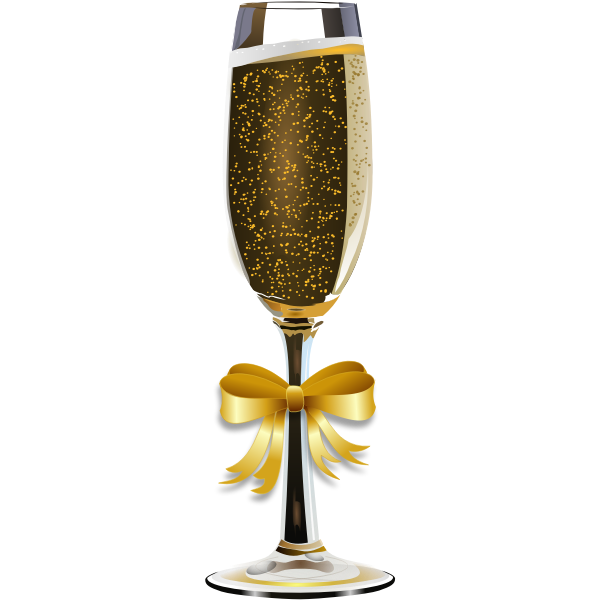 SVG Vector clip art of glass of champagne