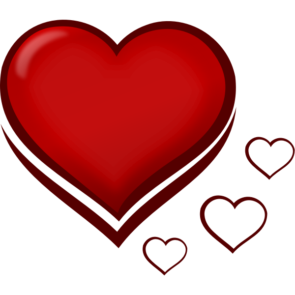 SVG Vector clip art of glossy heart
