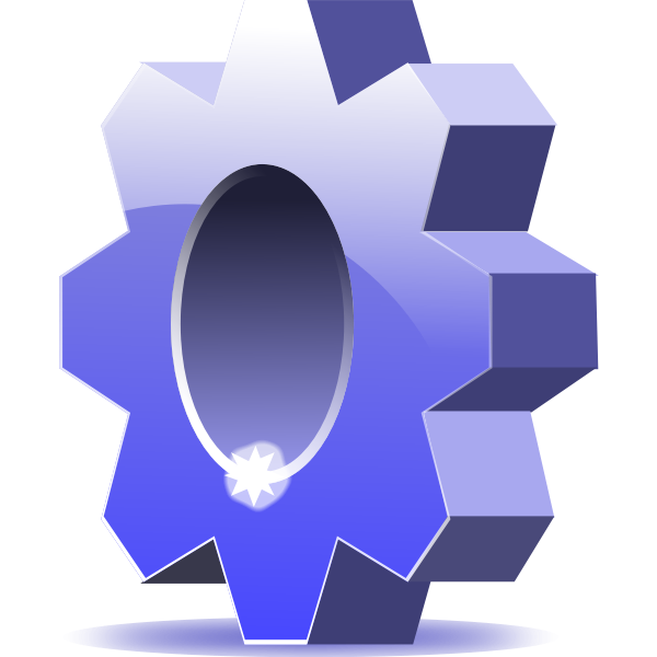 SVG Vector clip art of glossy settings options icon