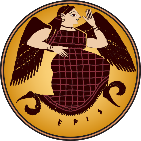 SVG Vector clip art of goddess Eris color plate