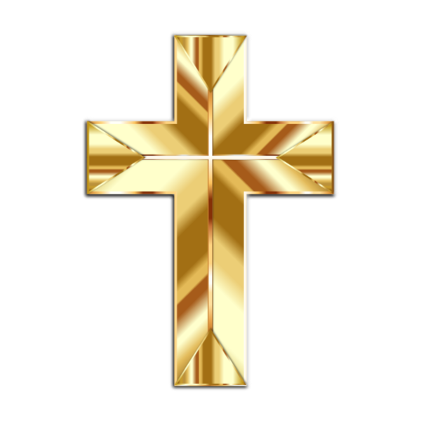 SVG Vector clip art of gold cross