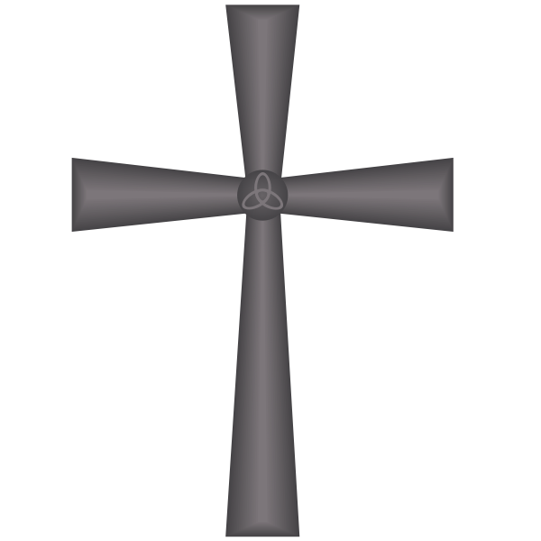 SVG Vector clip art of grayscale Celtic cross