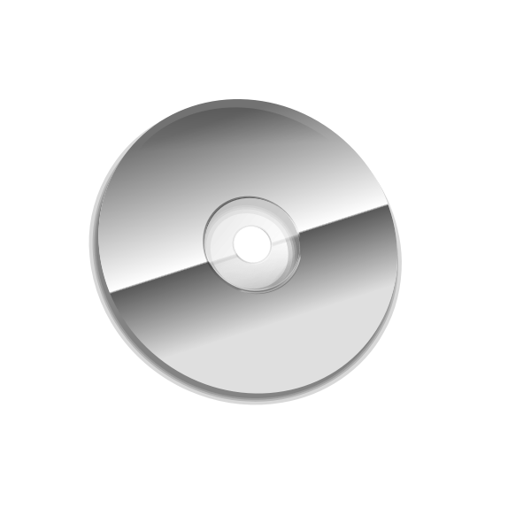 SVG Vector clip art of grayscale compact disc