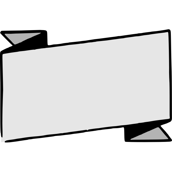 SVG Vector clip art of grayscale paper banner