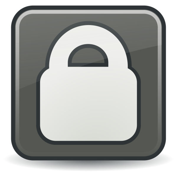 SVG Vector clip art of grayscale security icon