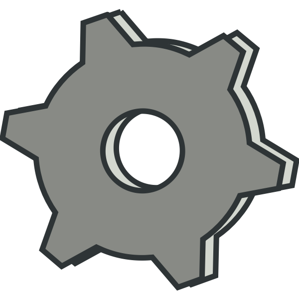 SVG Vector clip art of grayscale settings options icon