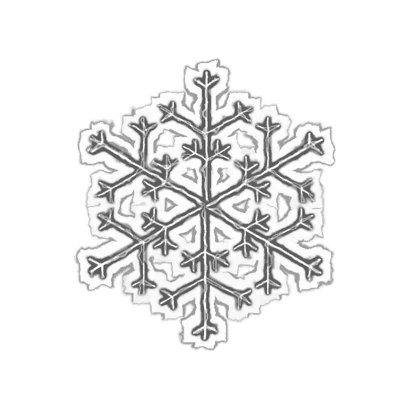 SVG Vector clip art of grayscale snowflake