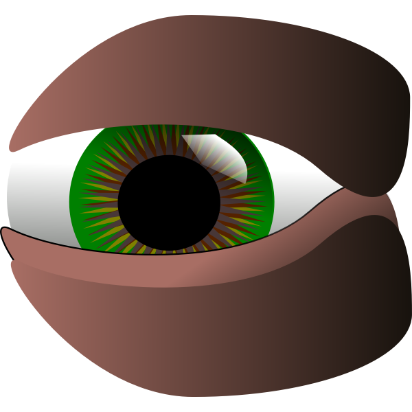 SVG Vector clip art of green eye