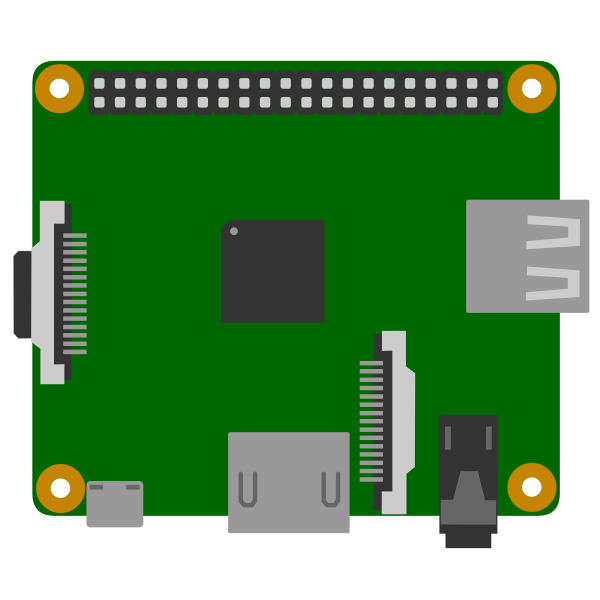 SVG Vector clip art of green flat motherboard icon