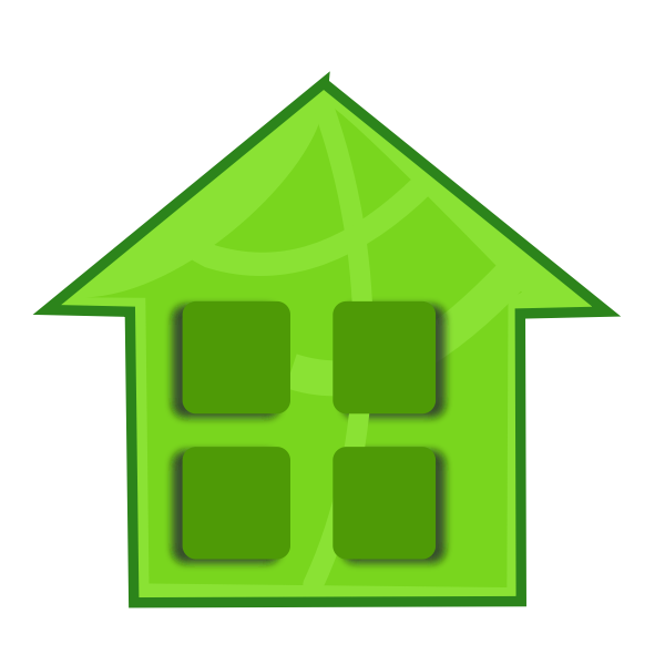 SVG Vector clip art of green home