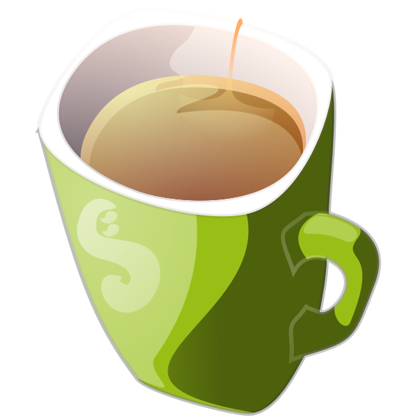 SVG Vector clip art of green mug of tea