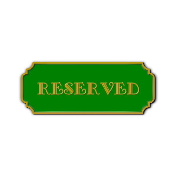 SVG Vector clip art of green reserved plate