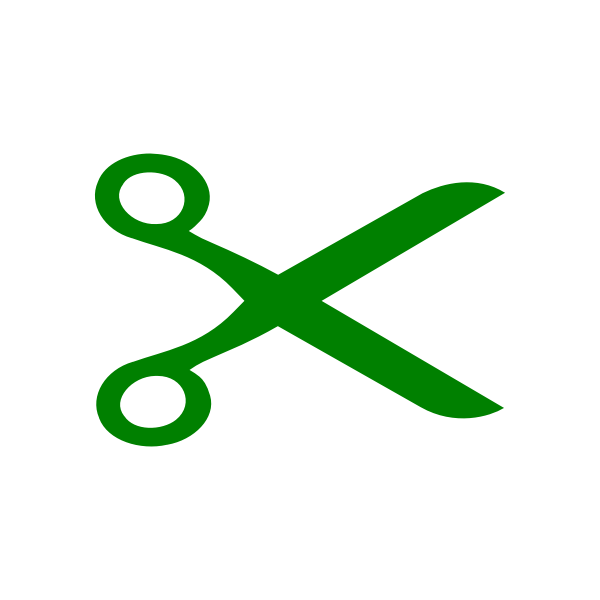 SVG Vector clip art of green scissors