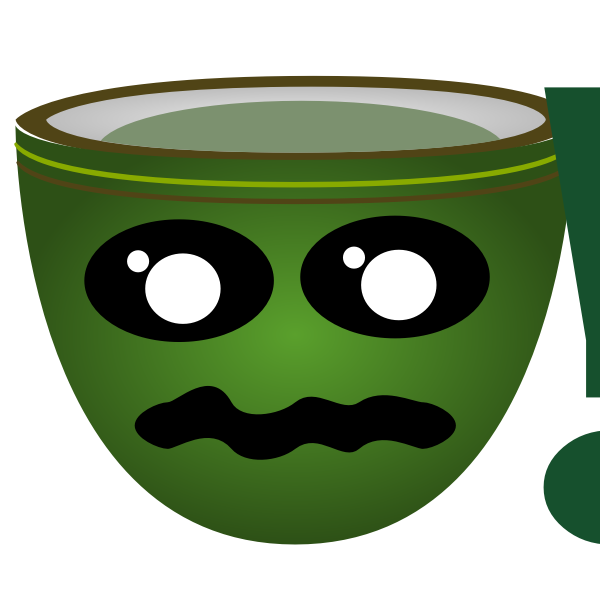 SVG Vector clip art of green warning cup