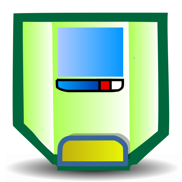 SVG Vector clip art of green zip mount sign