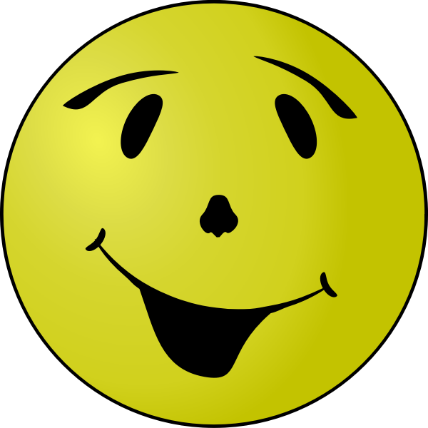 SVG Vector clip art of grinning yellow smiley